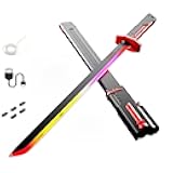 MZMSBAO Cyberpunk Sword - 31.4 inches 7 Color LED Light Saber Simulated Toys with Sound Effects and Smoke, Neon Lightsaber with USB-C Rechargeable for 14+ Years Old Teenager and Cosplay Rave Parties