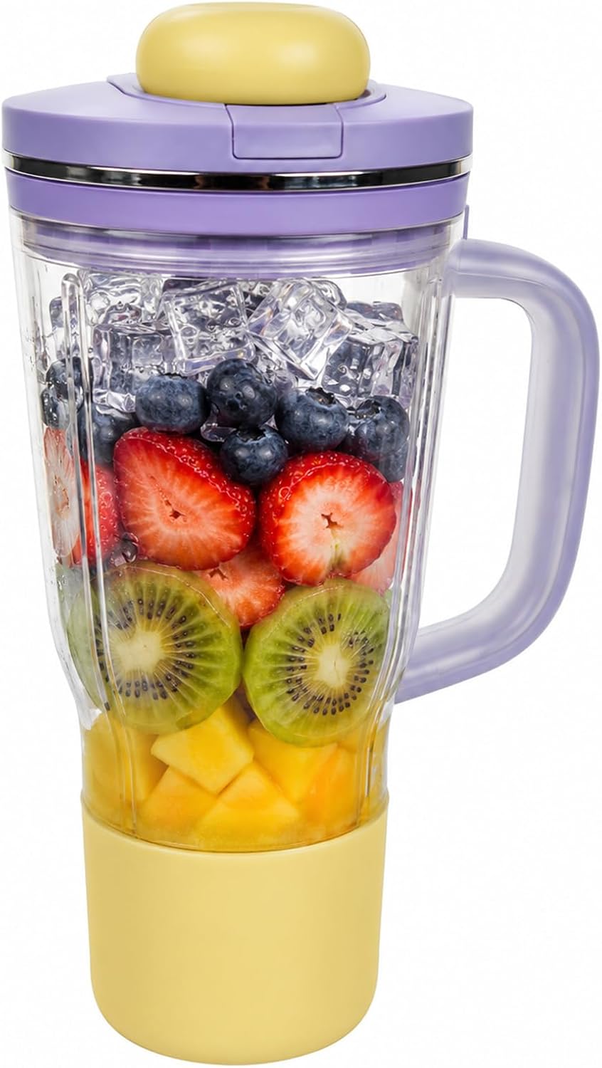 26oz Replacement Tumbler Cup for Ninja BlendBOSS, Leakproof Travel Blender Cup with Handle & Flip Cap Compatible with Ninja BlendBOSS DB300BL2, DB351PK1 (Cyberspace)