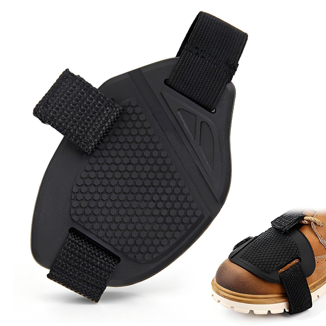 1 Pezzo Proteggi-scarpa da Moto, Copriscarpa Antiscivolo e Resistente all'Usura in PVC Regolabile, Accessorio Protettivo per Ciclismo - Nero, Ideale per Pendolari, Motociclisti Professionisti