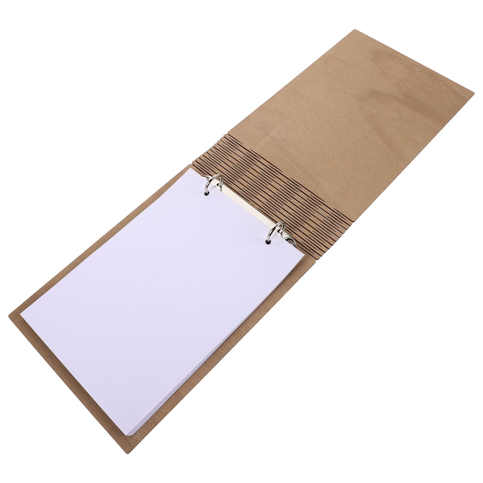 Libro de firmas en madera caqui con diseño premium para eventos