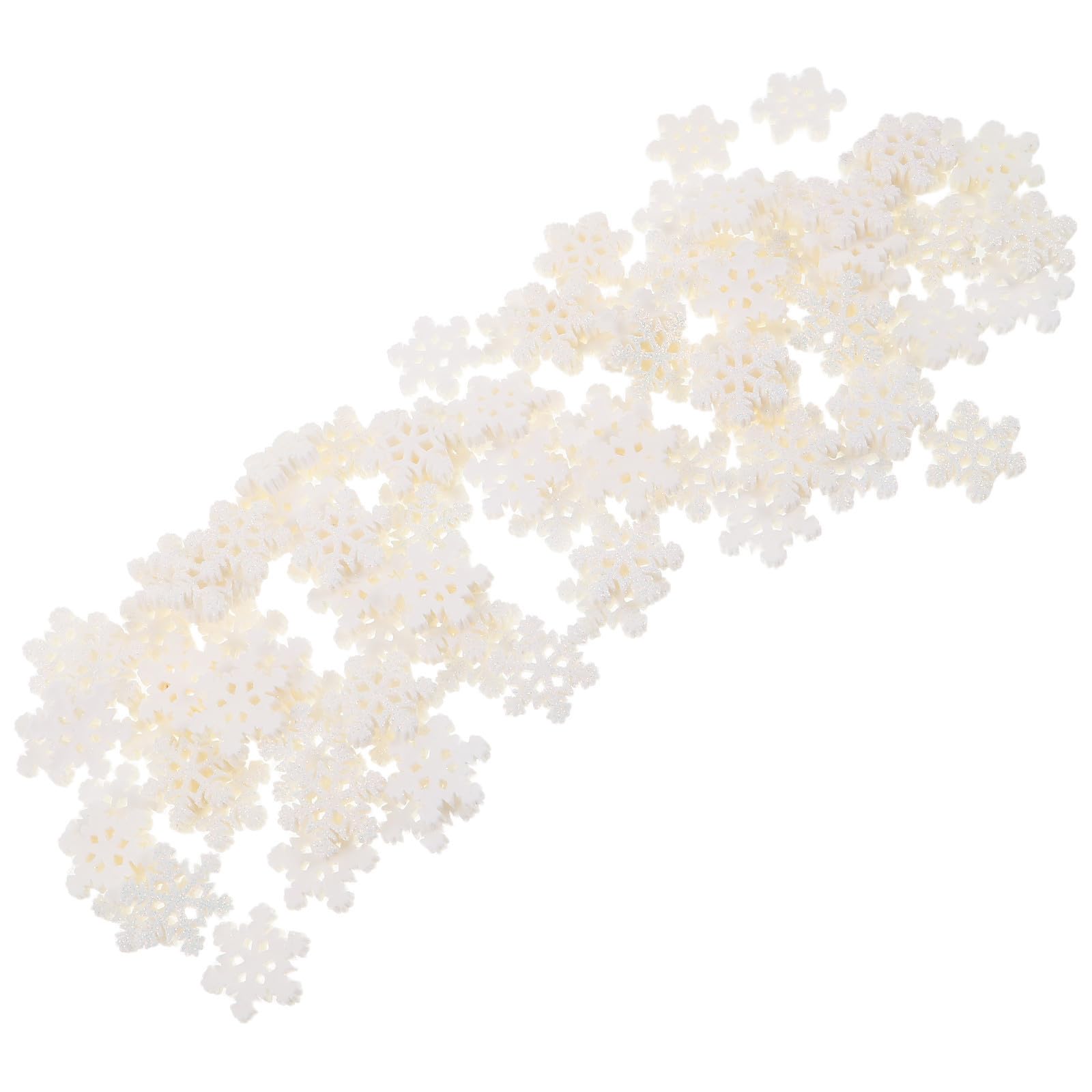 Beaupretty 500 Pezzi Fiocchi di Neve in Resina Bianca Glitter per