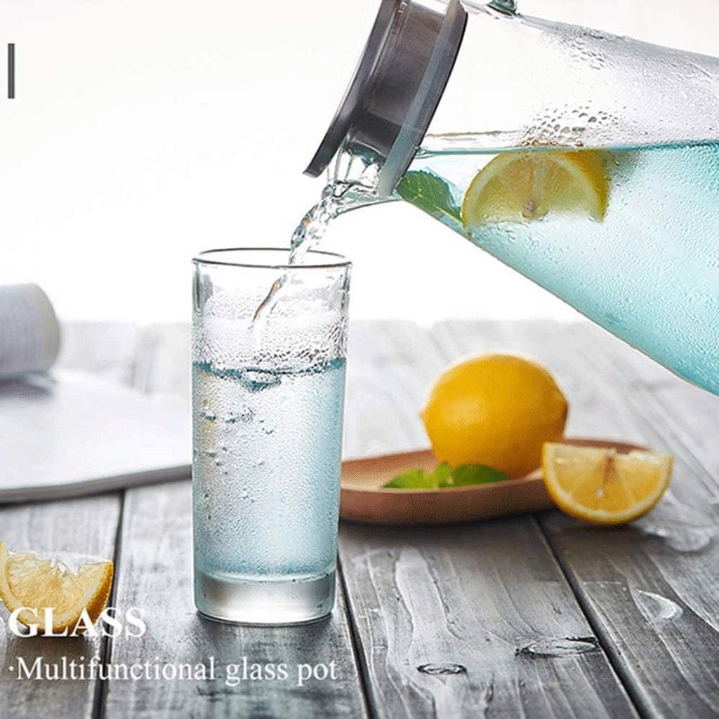 Glass kettle, resistant to cold and heat, and generous, easy to clean, fluent in water, and can also contain juice, milk, etc
