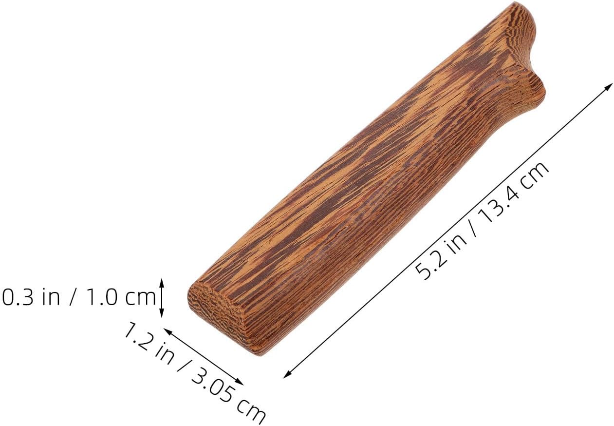 2pcs Wooden Handle For Cutter Replacement Diy Knife Making Grip Chef Repair Accessories Japanese Chef Knife Handle With Mounting Rivets