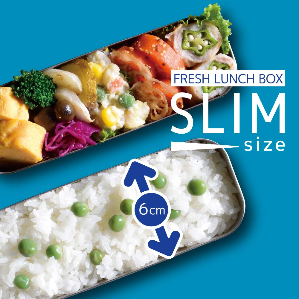 Thermos DSA-805W GY-BK 2-Tier Slim Fresh Lunch Box, 28.1 Fl