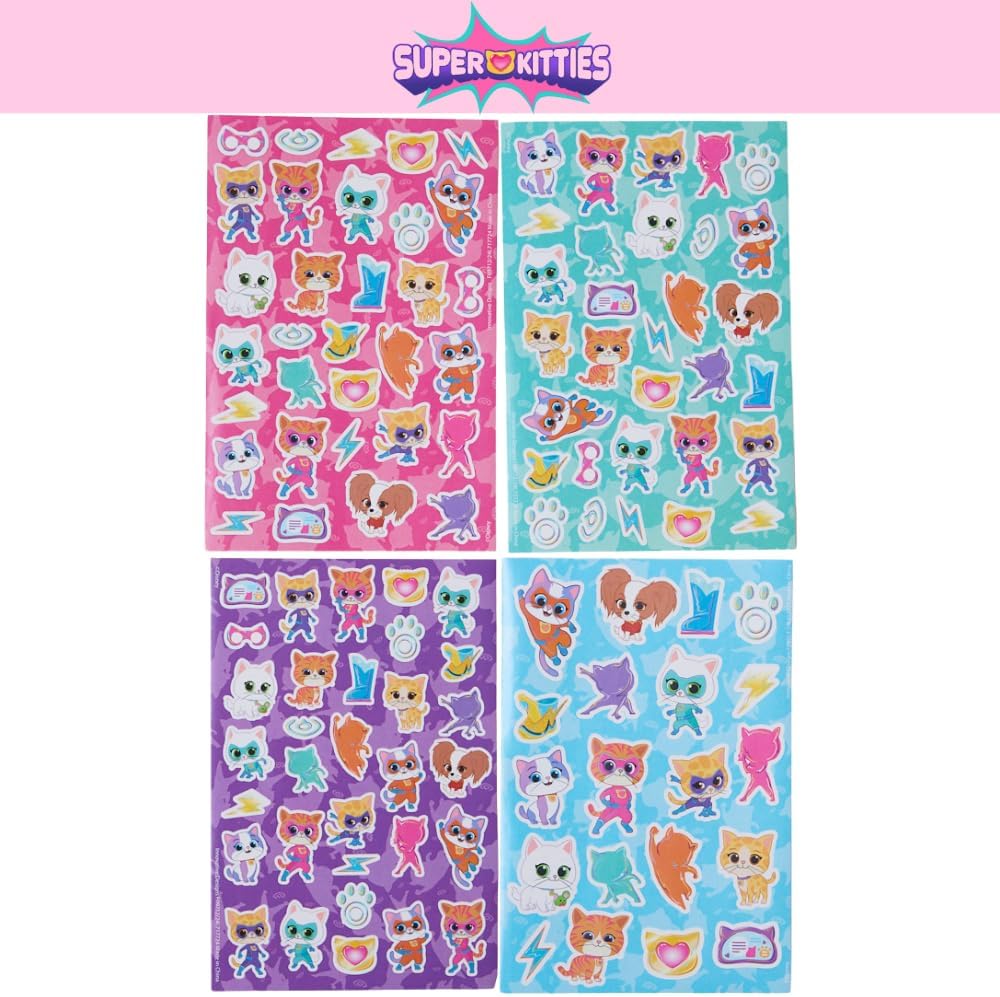Disney Junior Super Kitties Sparkle Journal Set for Kids, Journal Kit with Stickers and Gems