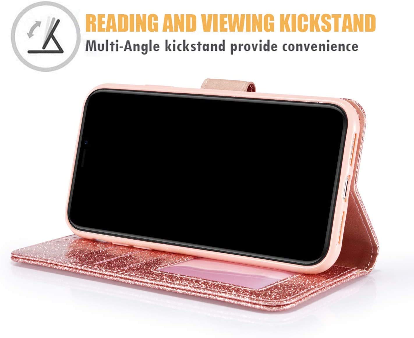 iPhone14 ProMax 6.7インチ 手帳型スマホケース ローズゴールド Amazon.co.jp: QLTYPRI iPhone 14 Pro Max 6.7 inch ケース 手帳