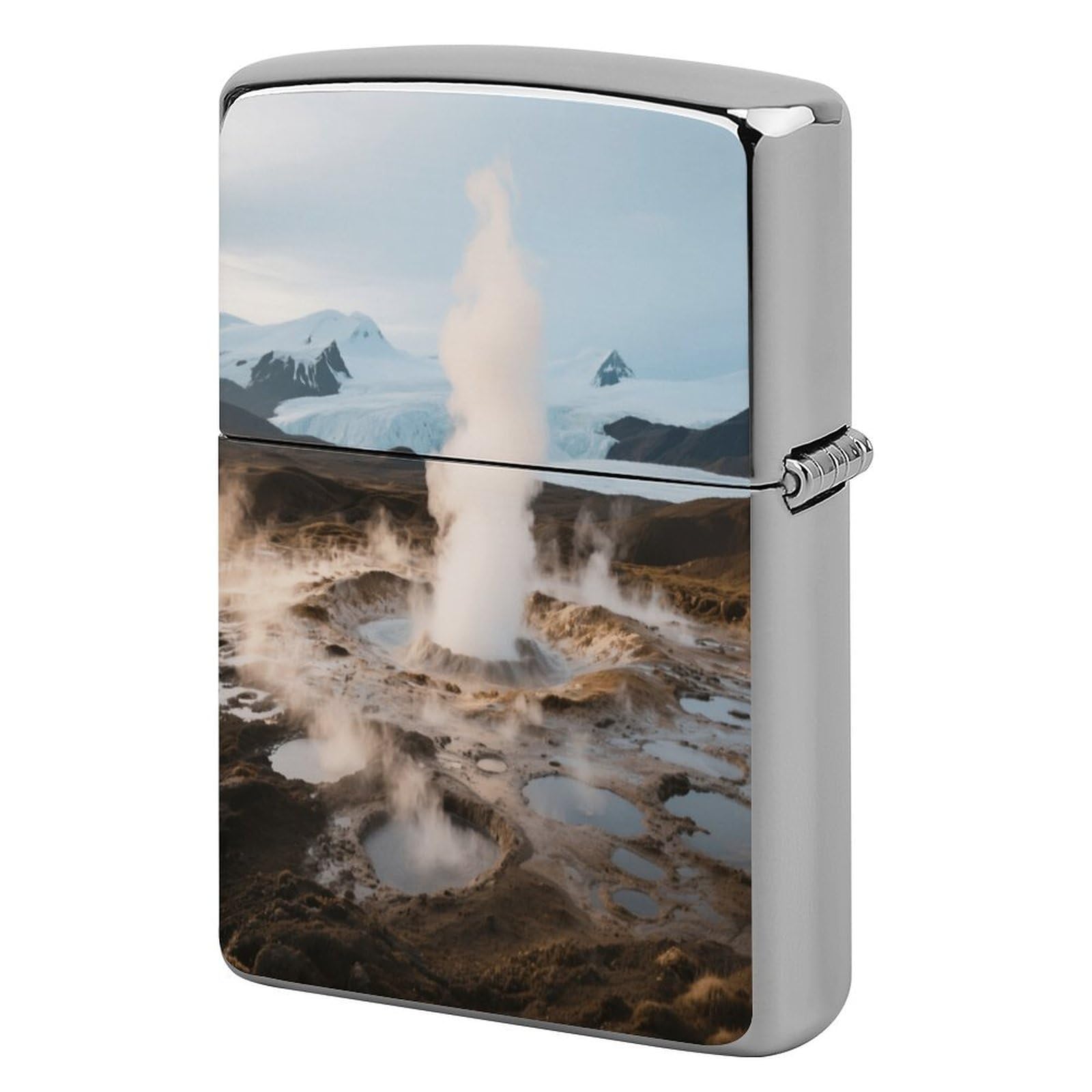 Fekiloot Style Geyser Eruption Lighter Case Cover Metal Lighter Case