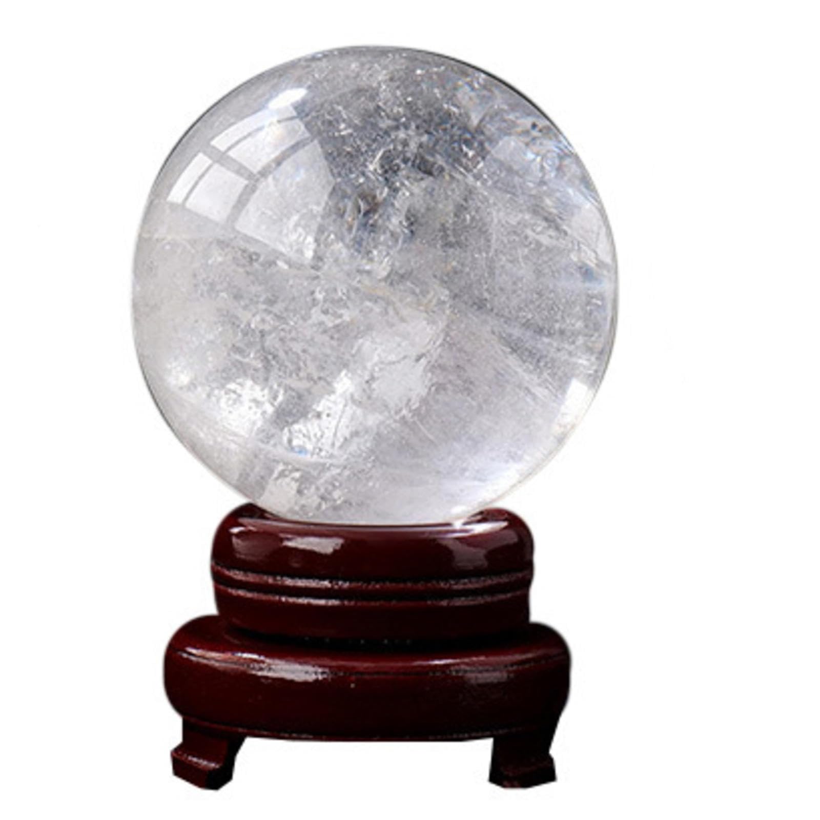 RVBLRDSE Rare Magic Crystal Ball Art Decor Orb Sphere with Stand Base,White ball-6cm Gemstone Stone
