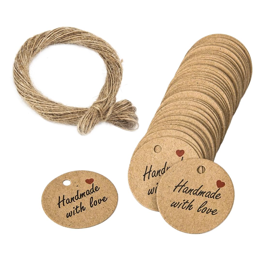 1000 Adesivi Rotondi Handmade With Love - Per Regali, Bomboniere, Natale, Compleanni, Diametro 2.5cm - Foto 5