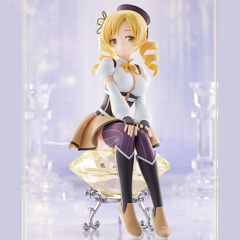Zhongkaihua Zestaw figurek anime, kawaii, figurka kolekcjonerska dla fanów, 2 szt | Tomoe Mami i Kyouko statuetka siedząca, figurki anime uroczy model z PCW, dekoracja biurka prezenty dla fanów