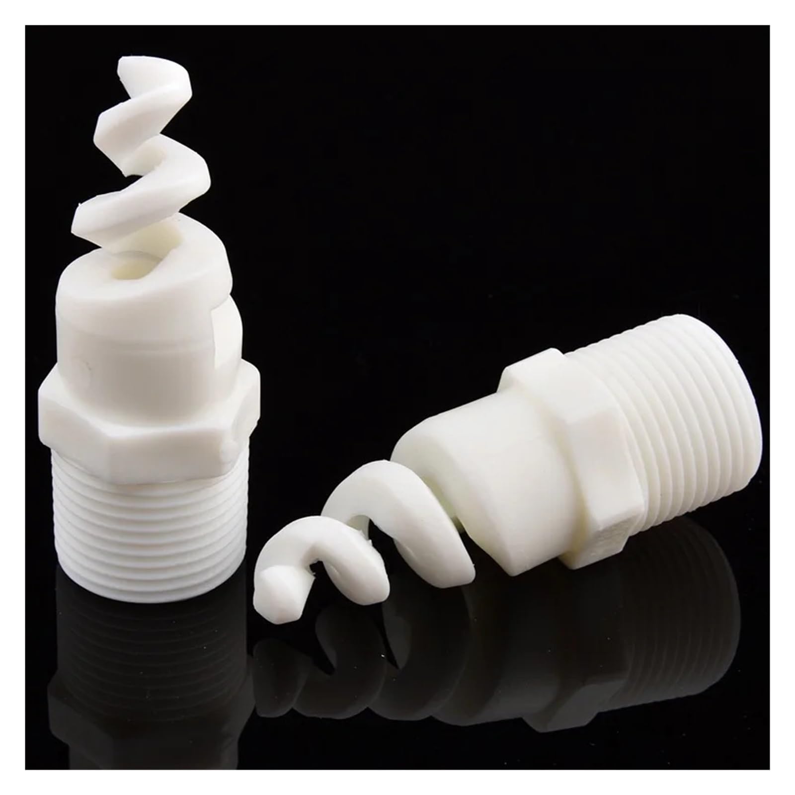 Plastikowa dysza spiralna | Białe plastikowe wiele rozmiarów do chłodzenia, czyszczenia i podlewania(2 Inch (5 Pieces))