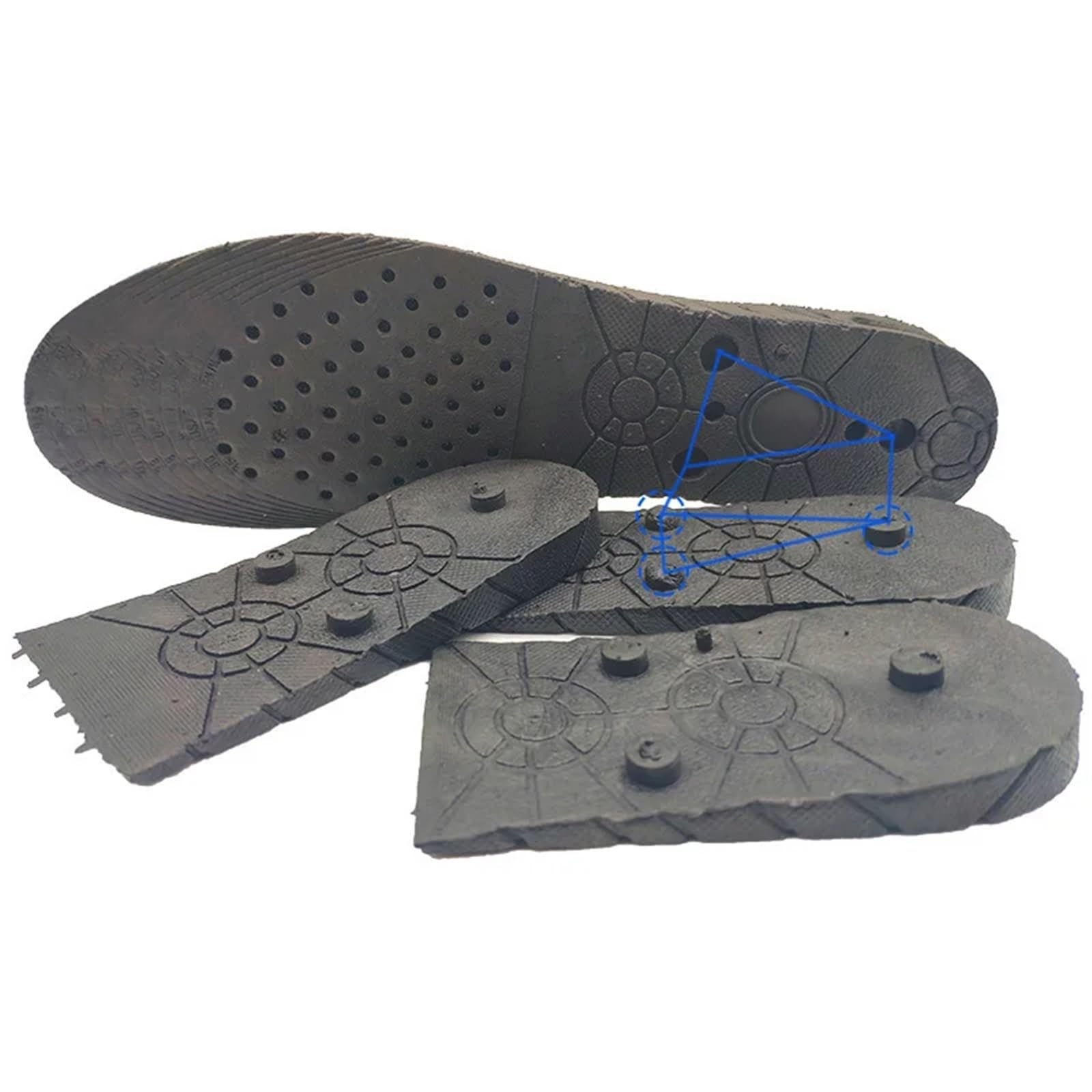 Plantillas Altura Hombre Plantilla for aumentar la altura de 3 a 9 cm con cojín aire, soporte for zapatos más altos, almohadilla absorbente ajustable(Full pad Height 9cm)