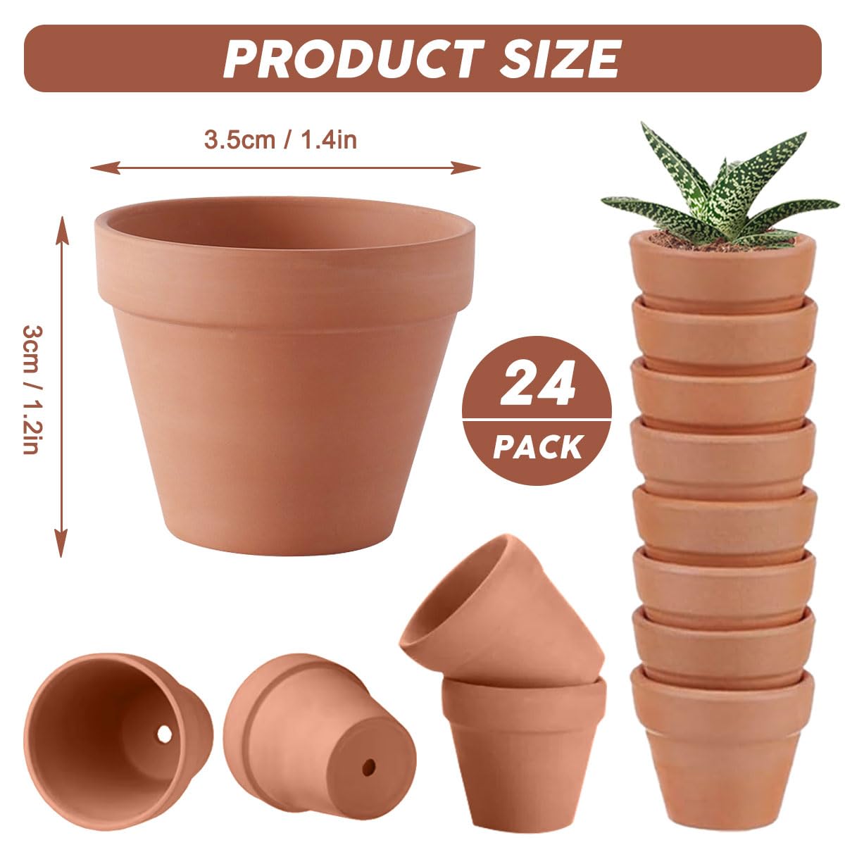 HEMOTON 20pezzi Vasi Terracotta Mini Per Vasi Da in