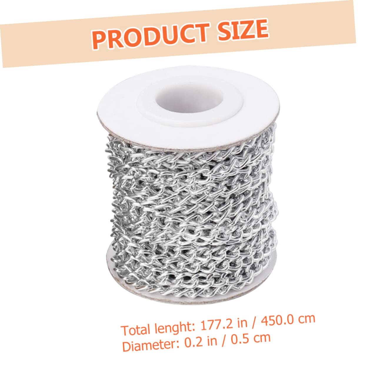 NUOBESTY 5rotoli Catena Artigianale Alluminio per Borse e Accessori Leggera e Non Sbiadente per Fai da Te e Creazioni Moda