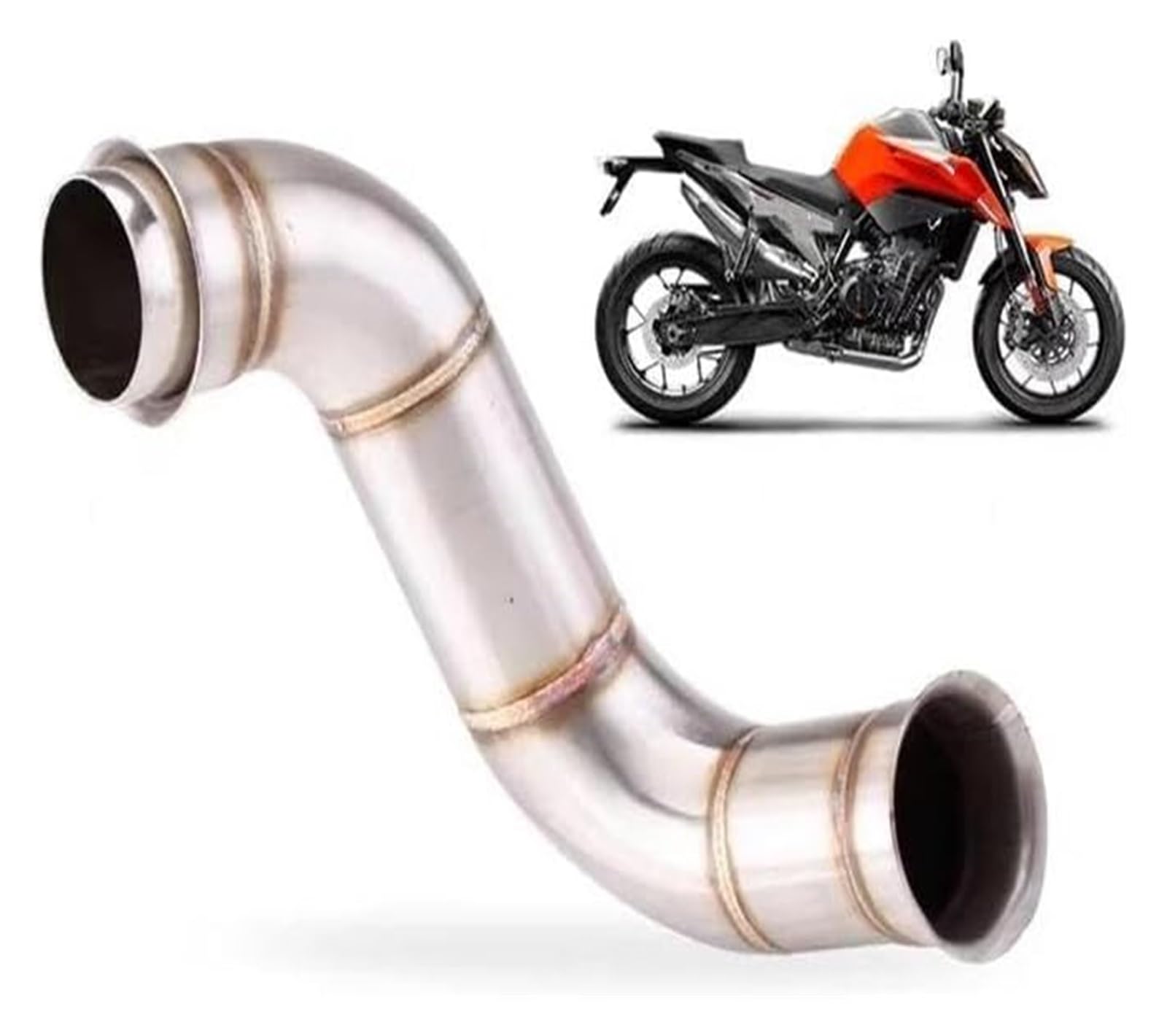 Motorrad Auspuffanlagen Für Duke Für 790 2018 2019 2020 2021 Motocross Slip-on Motorrad Auspuff Mittel Link Rohr Auspuff