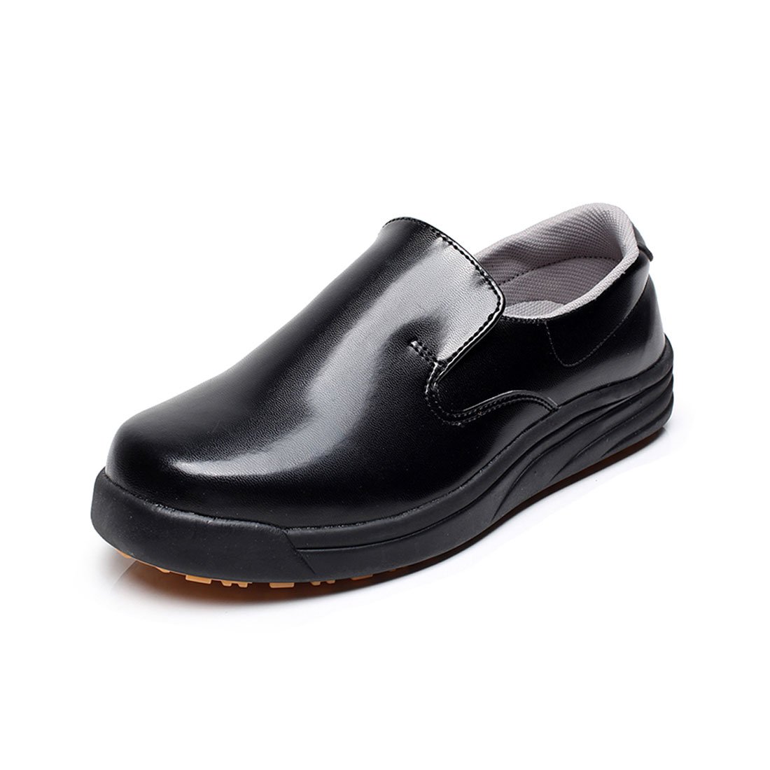 Levoberg Kitchen Chef Shoes Slip Resistant Waterproof Oilproof Slip-On Work Shoes for Men Women 7.5 US(Men) Black