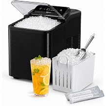 Typhur Nugget Ice Maker Countertop, One-Touch Deep Cleaning, Midnight Black