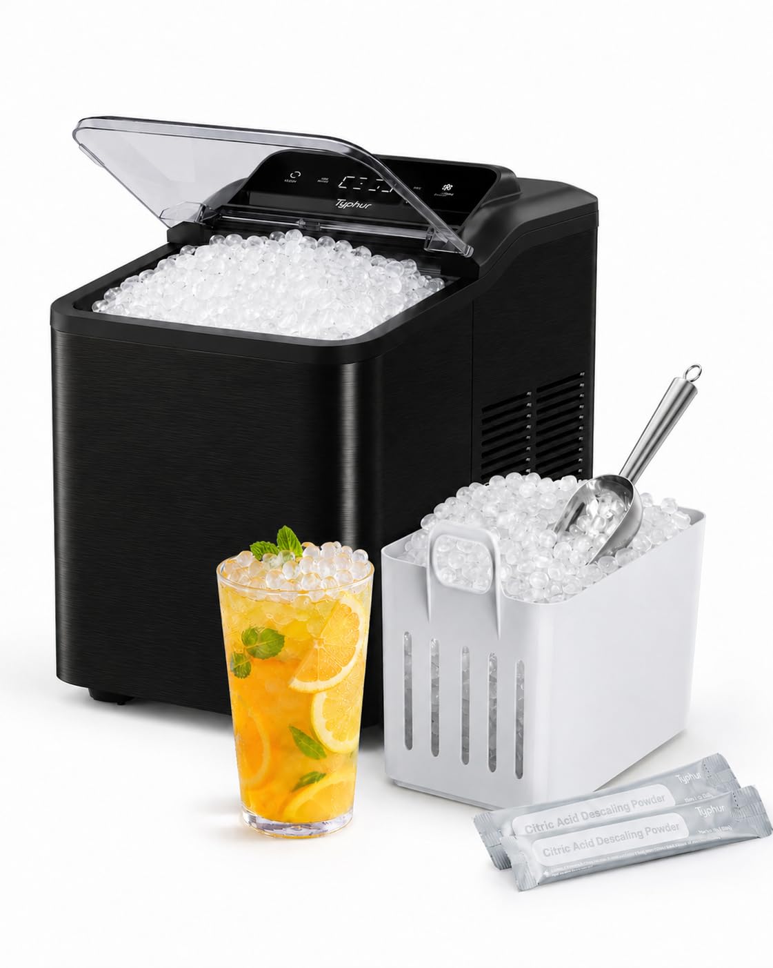  Nugget Ice Maker Countertop, One-Touch Deep Cleaning, Arctic Silver thumbnail