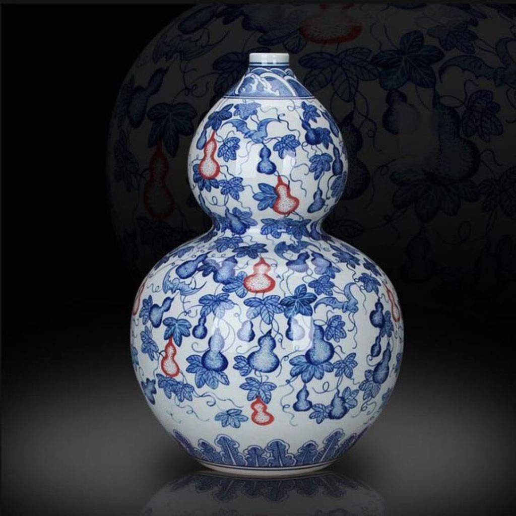 asdchZen Ceramic Vase, Hand Painted Blue And White Flower Vases For Living Room, Household, Office