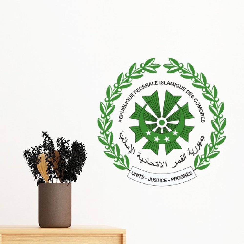 Sticker Comores emblème national pour grand papier peint chambre