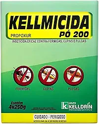 Formicida Pó 200 Kellmicida Kelldrin Pulgas Cupim 4x250gr 1kg