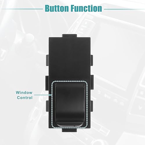 Miniatura 3 de ACROPIX Interruptor de elevalunas eléctrico maestro lateral trasero para Chevrolet Silverado 2500 - Paquete de 1 negro
