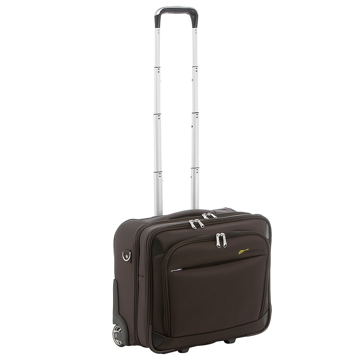 Business Trolley mit 2 Rollen & Teleskopgriff – robuster Aktenkoffer mit Schulterriemen & Laptopfach 17 Zoll | Pilotenkoffer mit Rollen für Damen & Herren | eleganter Business-Koffer für Büro & Reisen
