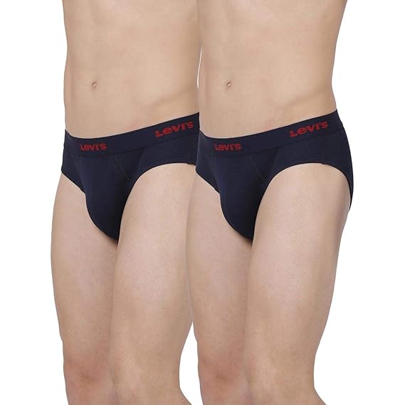Levi?s Men?s 100% Cotton Solid Classic Briefs Snug Fit (Pack of 2)