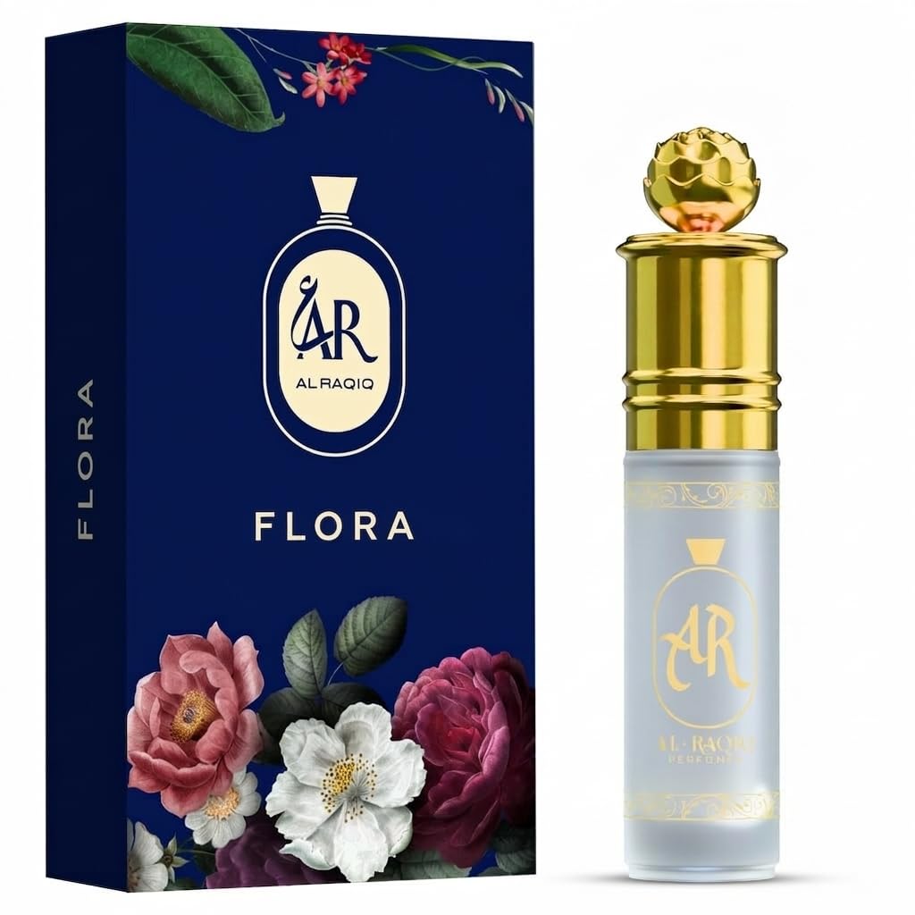 AL RAQIQ Flora Attar 6ml – Long Lasting Non Alcoholic Perfume Oil for Women | Fresh Floral Fragrance | Concentrated Attar | Travel Size Roll-On | Budget Friendly-image-2