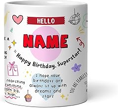 DAYS Personalised Name Coffee Mug/Cup for Kids, Adult, Friends, Brother Sister, Happy Birthday Return Gift