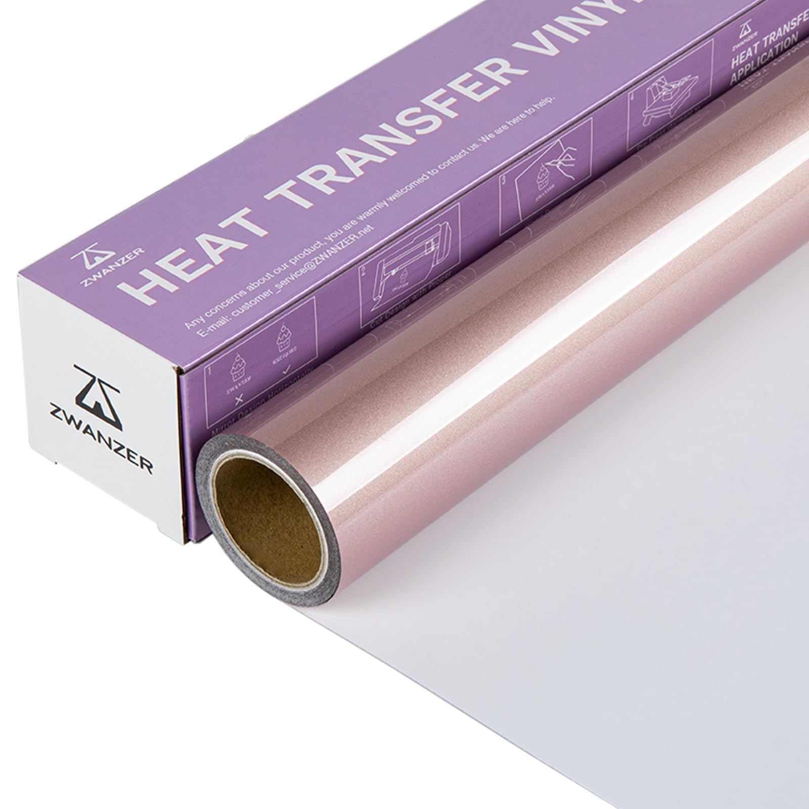 Zwanzer 30.5cm x 3.66m Plotterfolie Stoff Stofffolie für Cricut und Silhouette Cameo, Verwendung in T-DIY-Kleidung und Anderen Stoffen