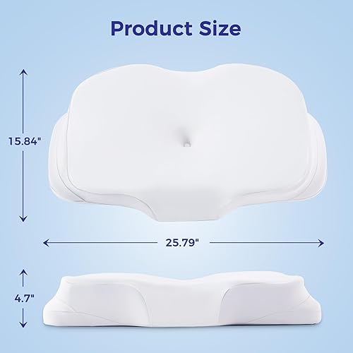 Miniatura 6 de Almohada cervical para el cuello para aliviar el dolor, almohada ergonómica de contorno para dormir, almohadas de espalda y boca abajo para adultos,