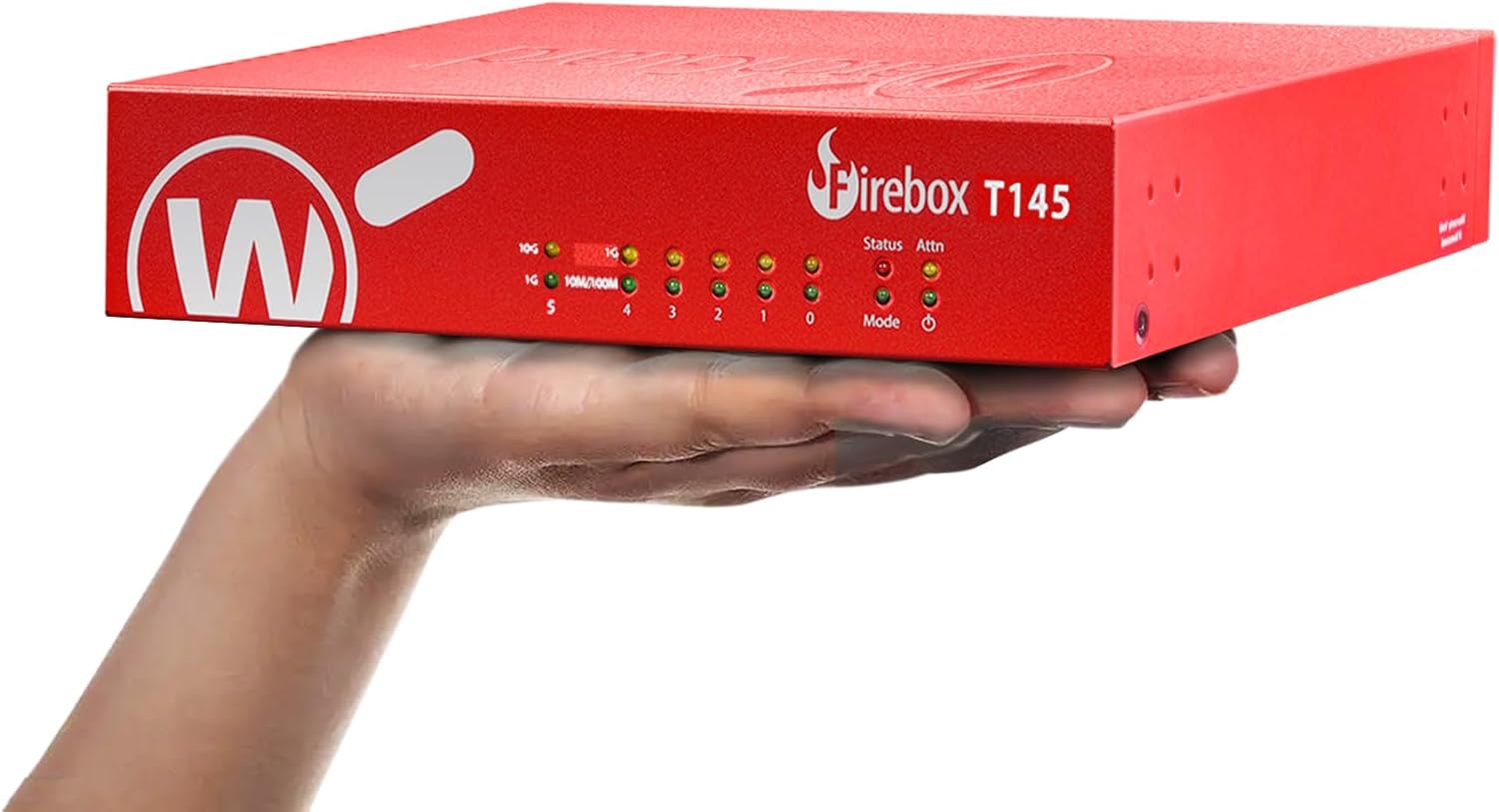 WatchGuard Firebox T145 held in hand