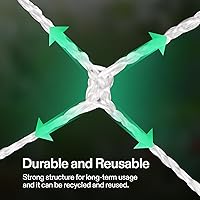 Vista 3 de VIVOSUN Red de enrejado de plantas de 5 x 30 pies, red de cultivo de poliéster resistente, red de enrejado de jardín con malla cuadrada para plantas