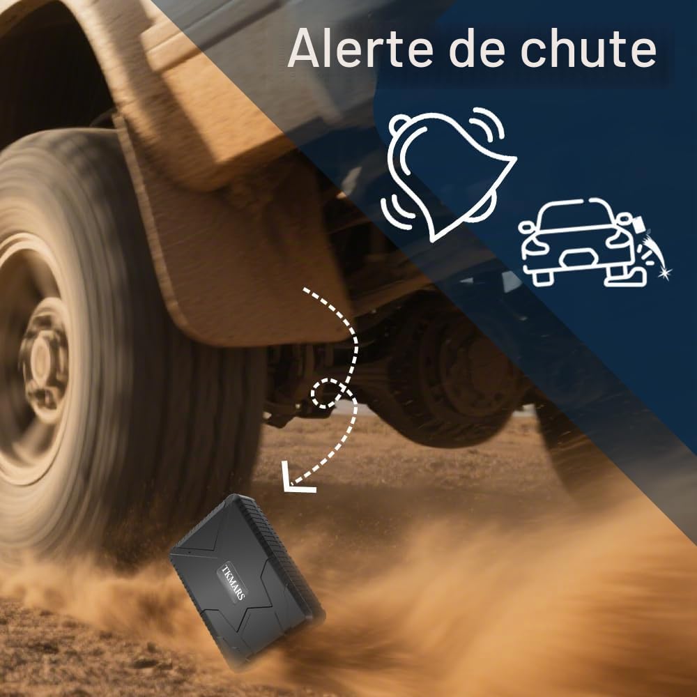 4G Tracker GPS Voiture Aimanté Traceur GPS Étanche Suivi en Temps Réel Traqueur Pas de Distance Limite Positionnement SMS APP pour Android/iOS sans Abonnement TK915