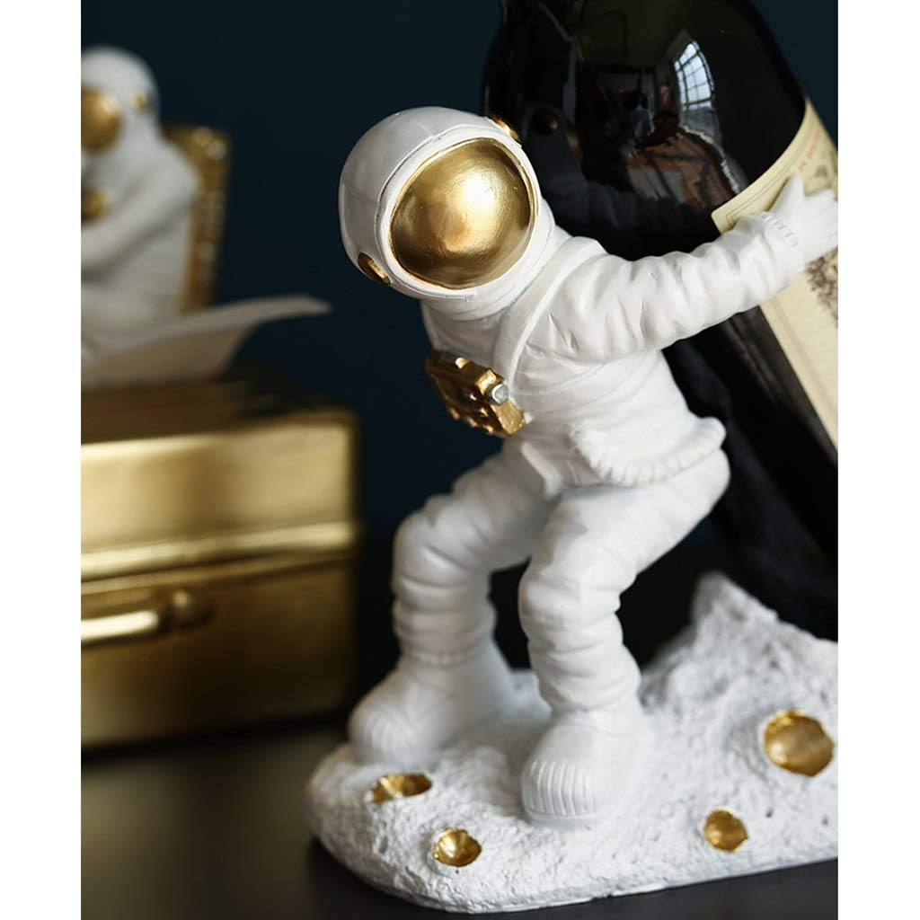 Portabottiglie vino Wine Rack stand Bottle Holder Vino Rack regalo della novità Astronaut Ornamenti Resina Premium Materiale for la cucina casa della decorazione della stanza Portabottiglie per vino