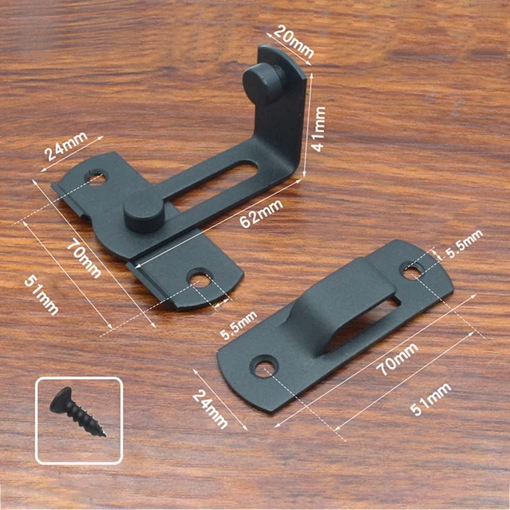1pc Barn Door Cast Metal Hook Latch Lock Texture Country Rustic Decoration Ornament Right Angle Sliding Door Buckle(Size:M)(M)