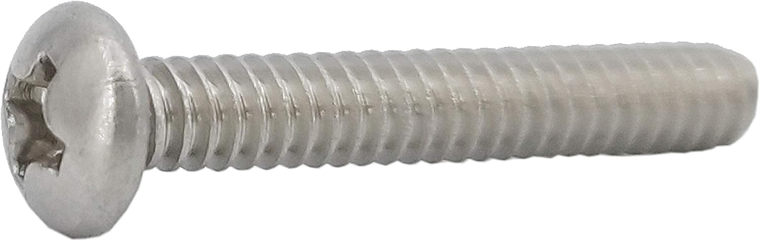 FixtureDisplays® 10-24 X 1/4" Stainless Pan Head Machine Screws, Full Thread, Phillips Drive, Stainless Steel 18-8, Machine Thread 312331-FBA