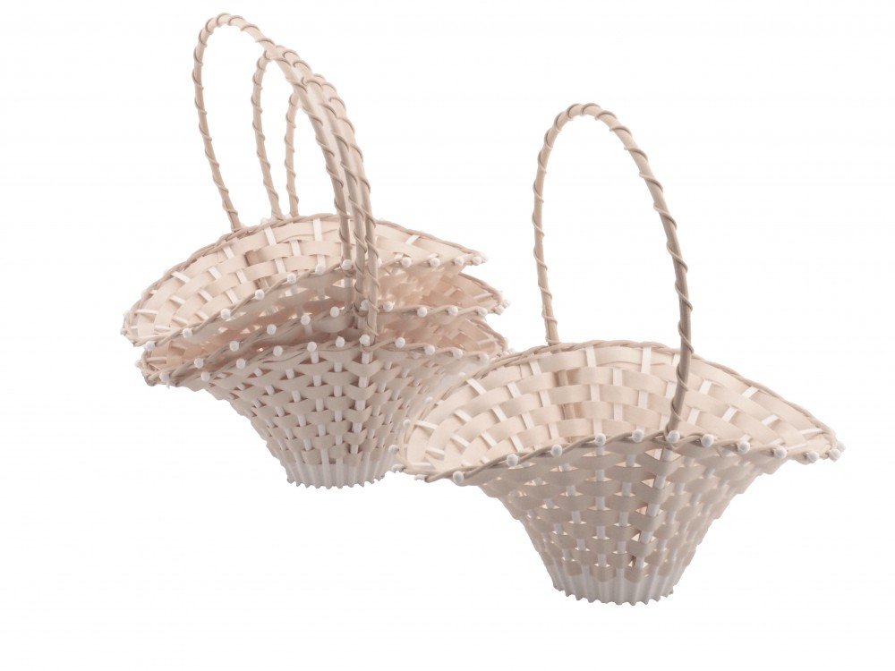 Unbekannt 4 Blumenkörbchen Körbchen Hochzeit Streukörbchen Deko Blumenkinder Brautjungfer