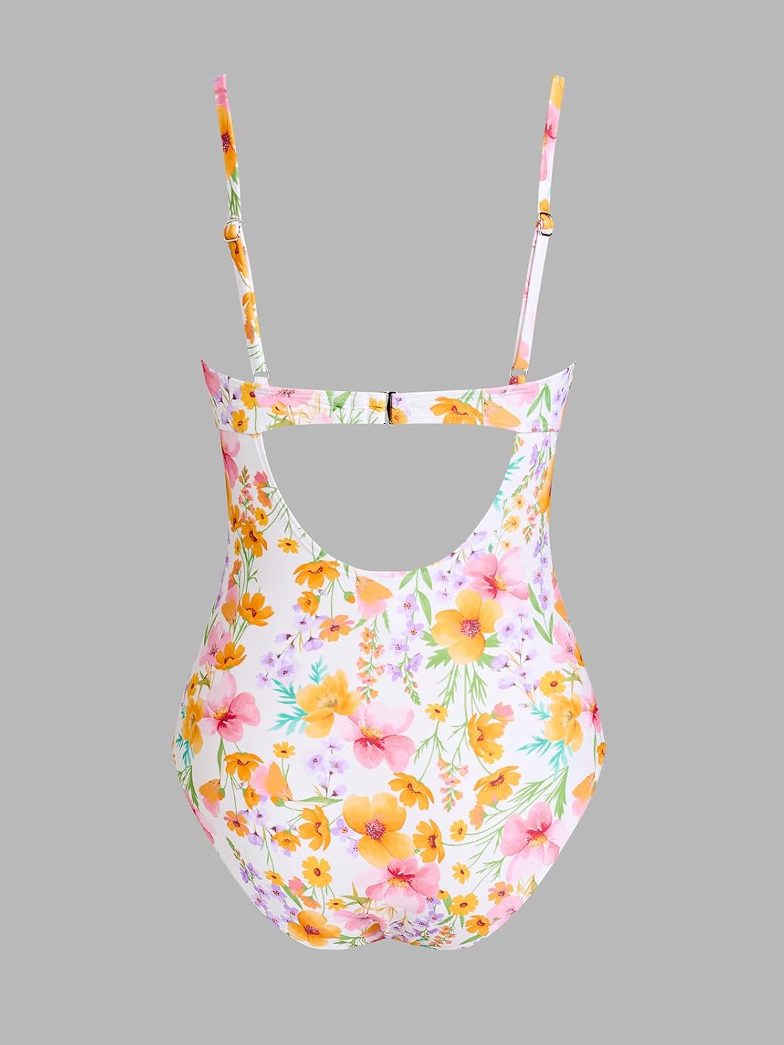 CUPSHE Women's One Piece Swimsuit V Neck Bathing Suit Tummy Control Drawstring Back Hook Adjustable Straps - Image 7