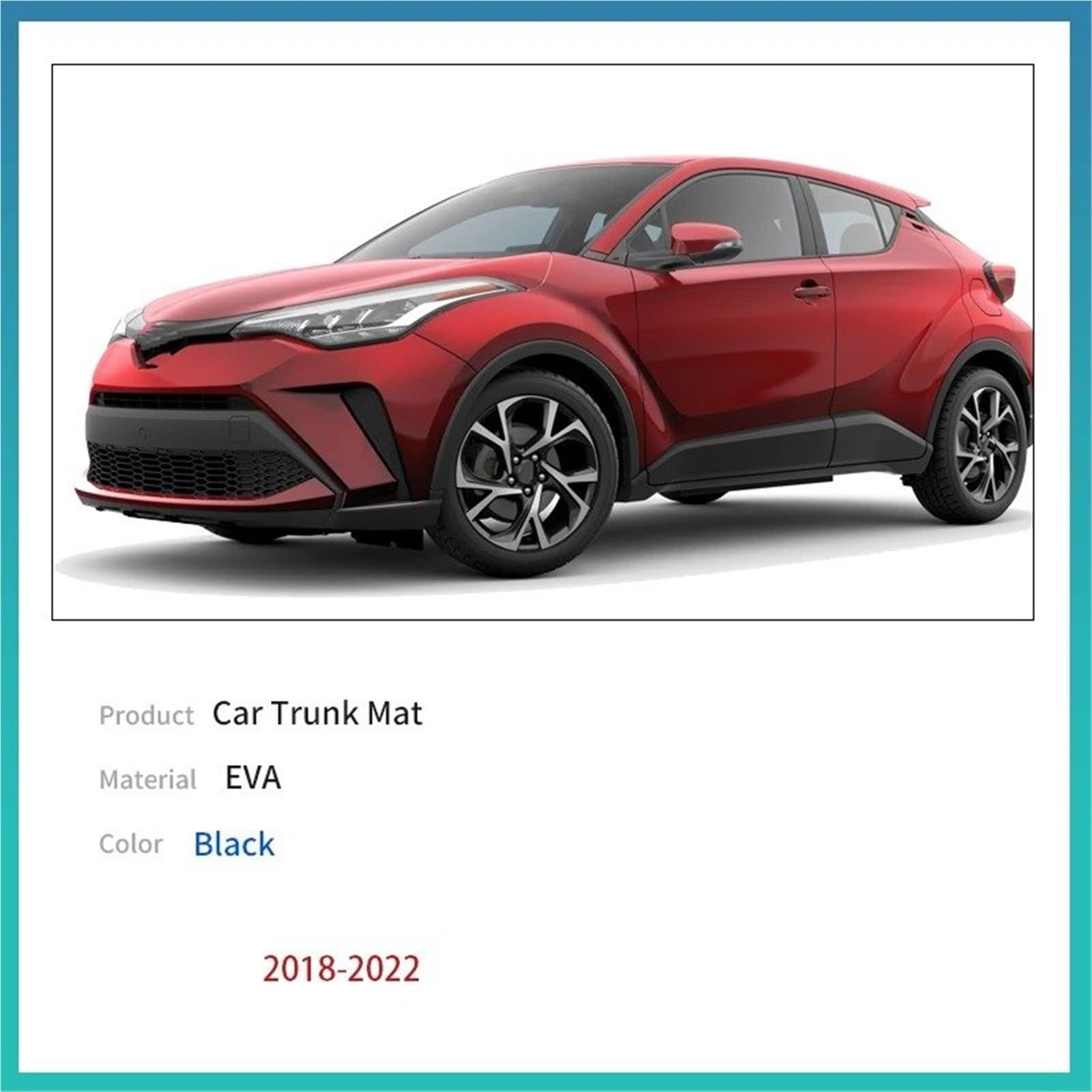 Protection du Coffre Tapis De Coffre Arrière EVA pour Toyota C-HR C HR pour CHR 2018-2020 2021 2022, Accessoire Revêtement Plateau Sol, Botte Chargement, Boue