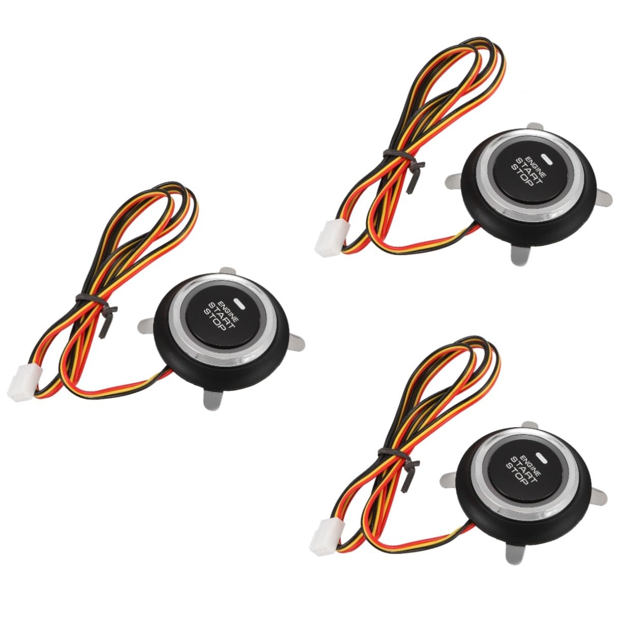 OUNONA 3 Pièces Bouton De Démarrage Bouton Start Kit De Démarrage à Bouton-poussoir Sans Clé Démarrage Par Bouton Poussoir Kit Pousser Pour Démarrer Appuyer Pour Démarrer Cuivre