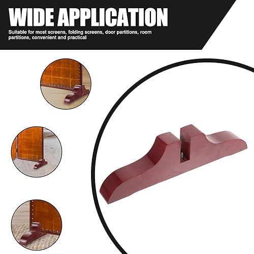 Miniatura 4 de Veemoon Pantalla de pantalla Base de madera Partición de habitación Soportes de soporte para el hogar Fuente de división resistente al desgaste Base