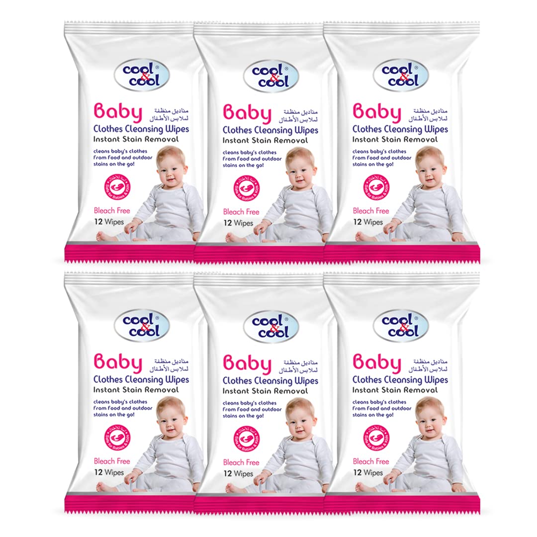 Cool & CoolBaby Clothes Cleansing Wipes 12S- Pack Of 6(72 Wipes)