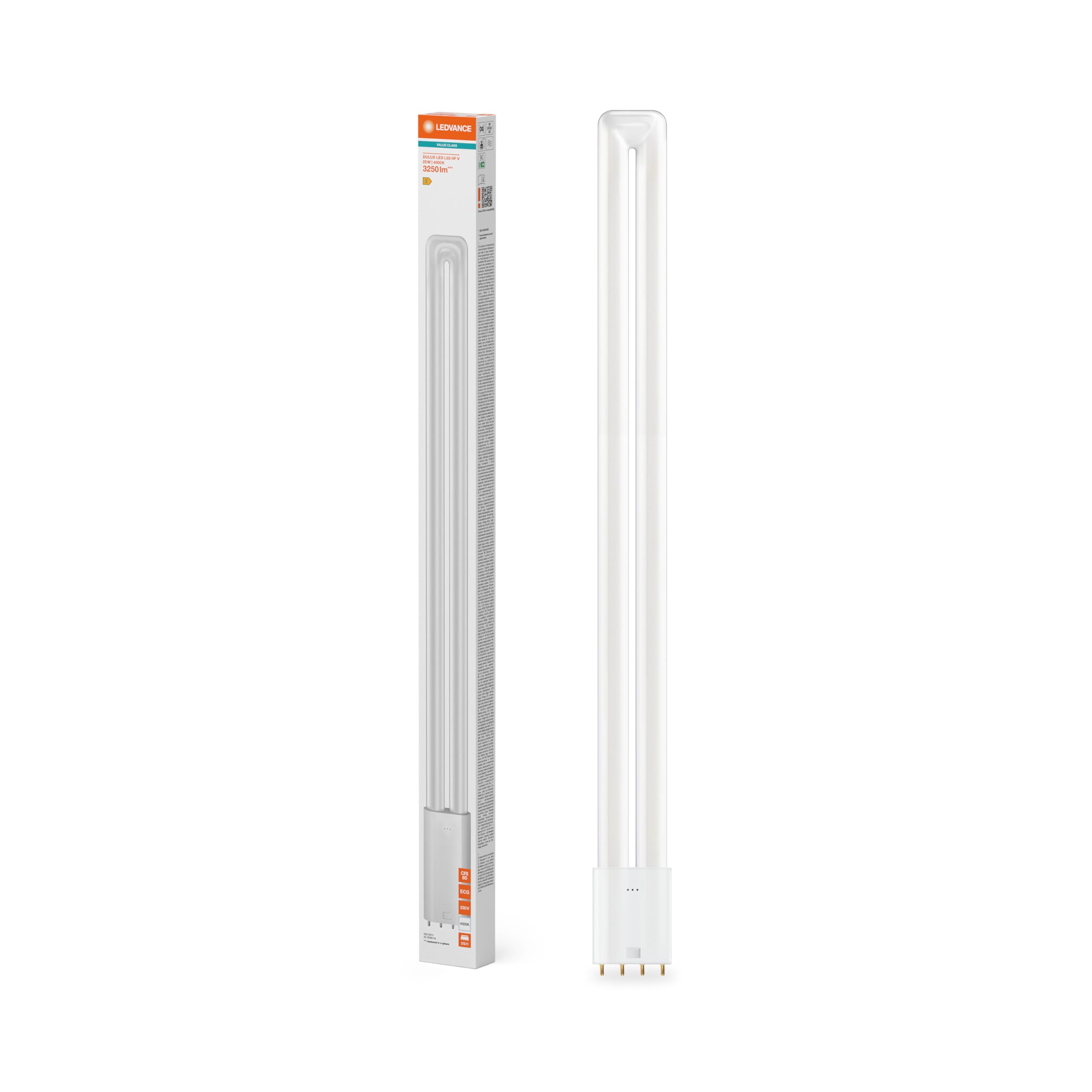 Bombilla LED "Dulux" 2G11 (25 W 4000 K 3250 lm) IP20 Ø4,4 x 53,7 cm color blanco