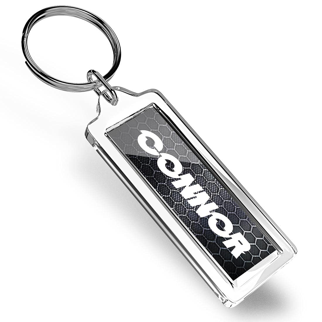 1 x Connor Name Black Carbon Keyring Lightweight Plastic Keyring Key Chain Key Ring #122374