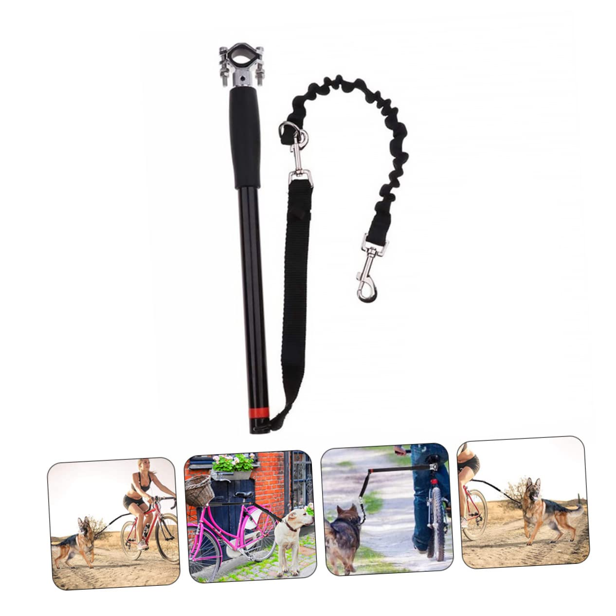 Correa De Perro Desmontable para Bicicleta Cuerda De Tracción para Mascotas Medianas y Pequeñas Fácil Instalación y Ligera para Entrenamiento y Paseos Al Aire