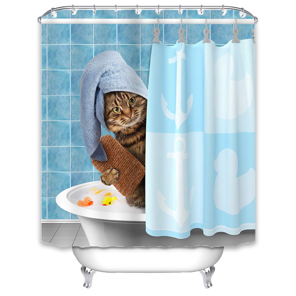 Rideau de douche animal 240x200 évitez les moisissures grâce au tissu imperméable