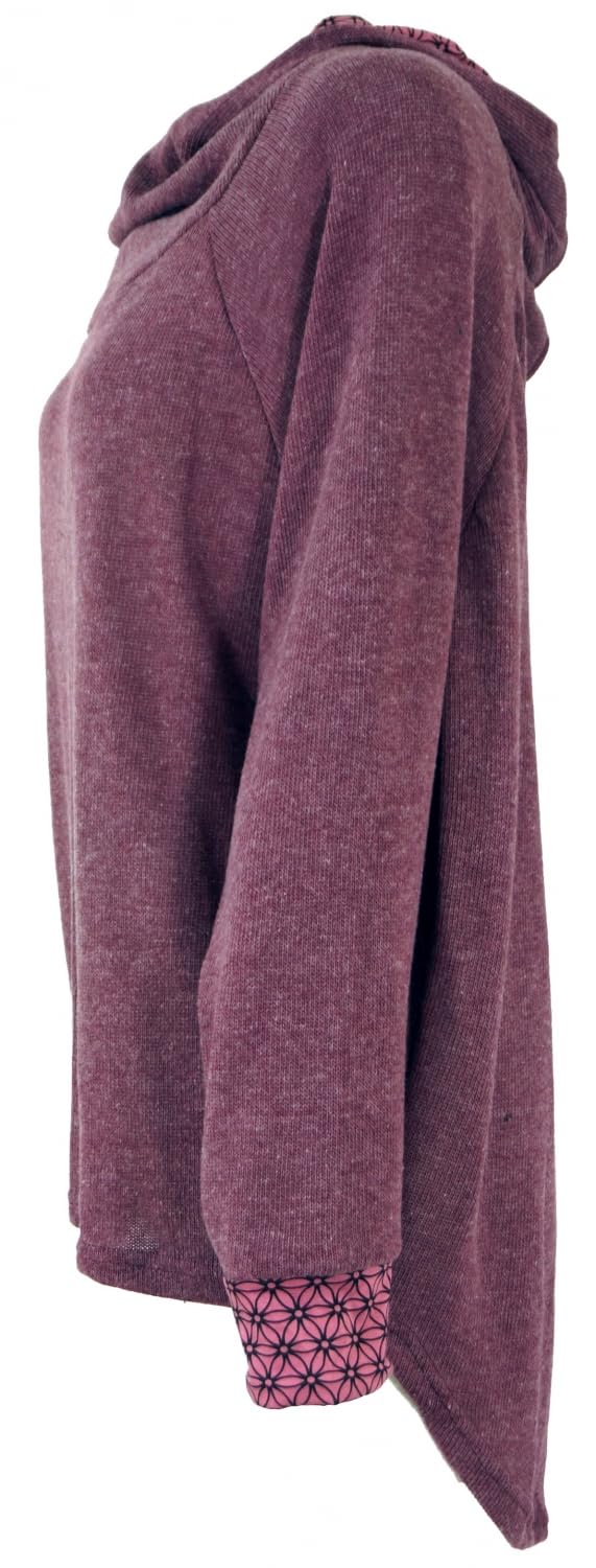Guru-Boutique, Sweat à Capuche, Sweat-Shirt, Pull, Sweat à Capuche, Rose Antique, Ducoton, Size:M/L (42), Chandails, Sweat-Shirts à Manches Longues