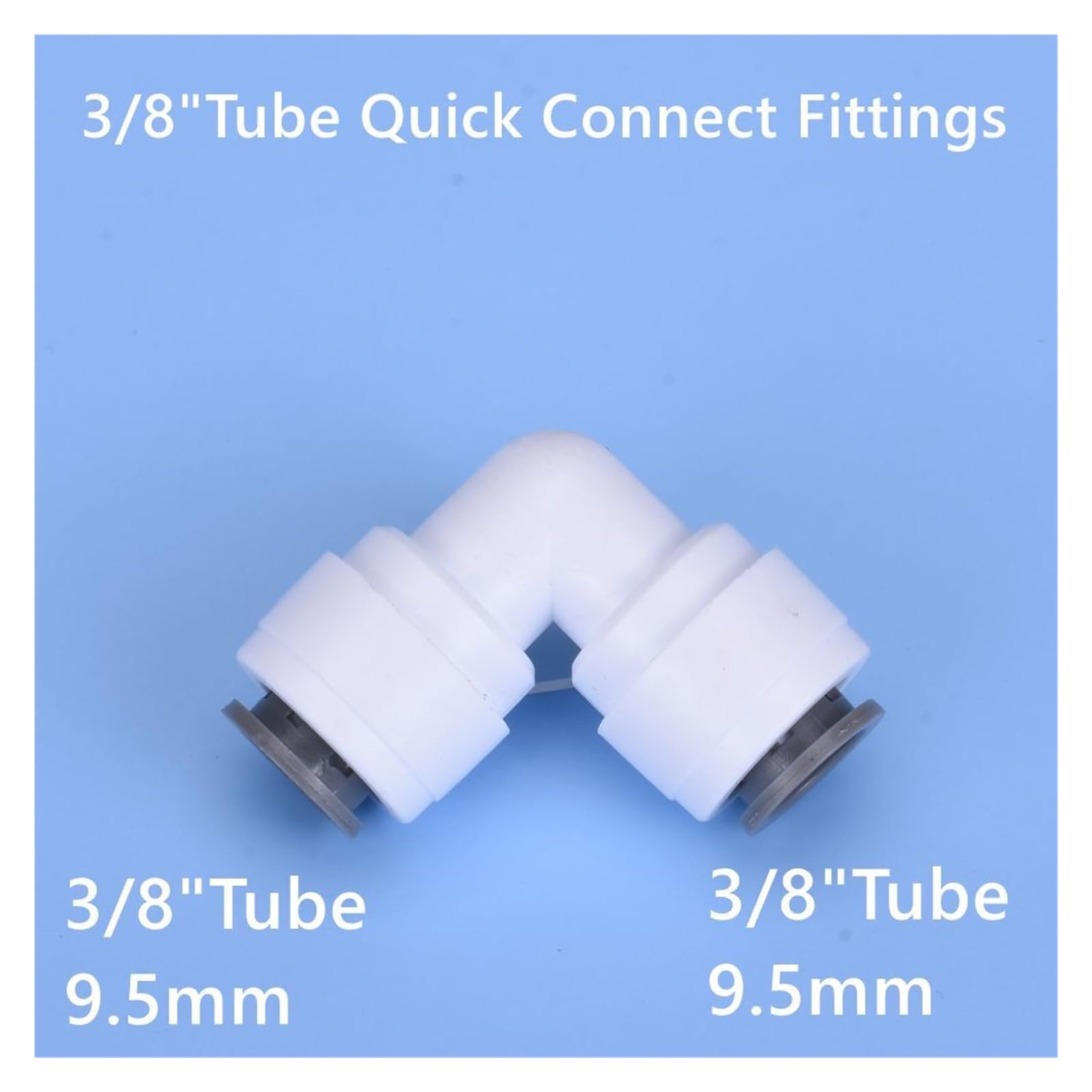Codo de ángulo recto for agua RO, manguera de 3/8 ", conector de hilo femenino macho de 1/2", filtro, piezas de ósmosis inversa(JSQMK026,50 pcs)